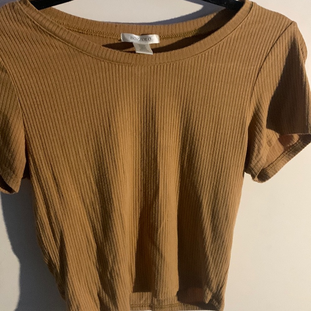 Bozzolo tan-ish brown crop top